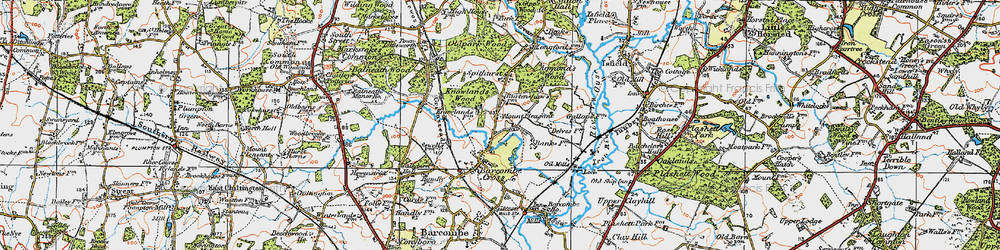 Old map of Bevern Stream in 1920