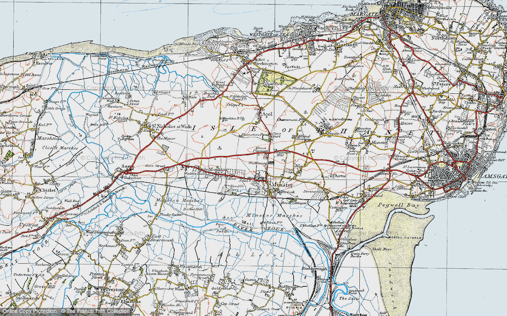 Old Map of Mount Pleasant, 1920 in 1920