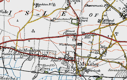 Old map of Mount Pleasant in 1920