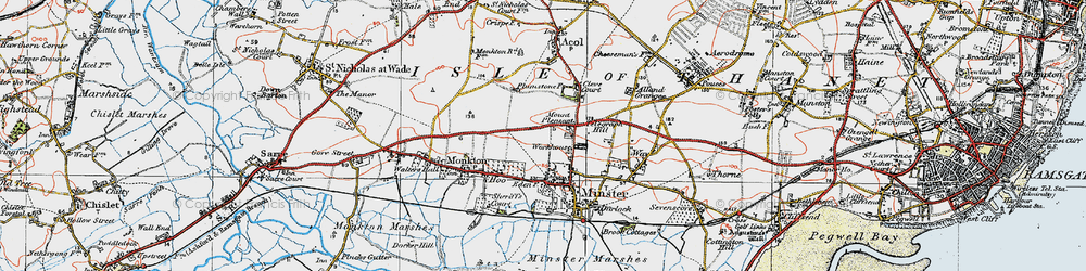Old map of Mount Pleasant in 1920