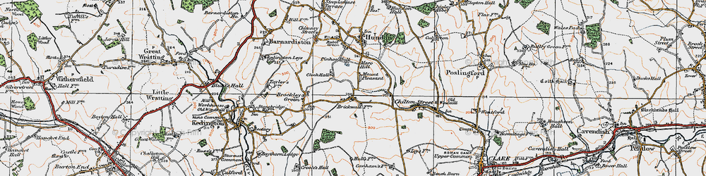 Old map of Mount Pleasant in 1921