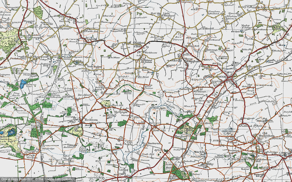 Old Map of Mount Pleasant, 1921 in 1921