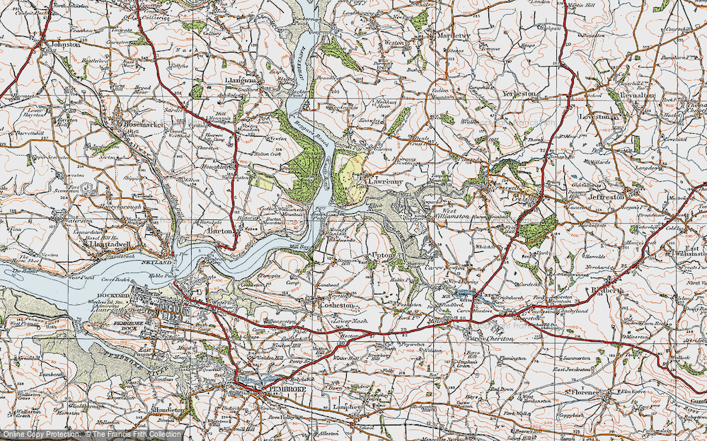 Old Map of Mount Pleasant, 1922 in 1922