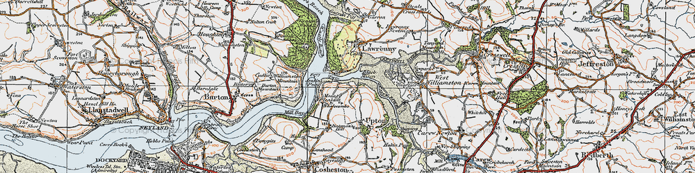 Old map of Mount Pleasant in 1922