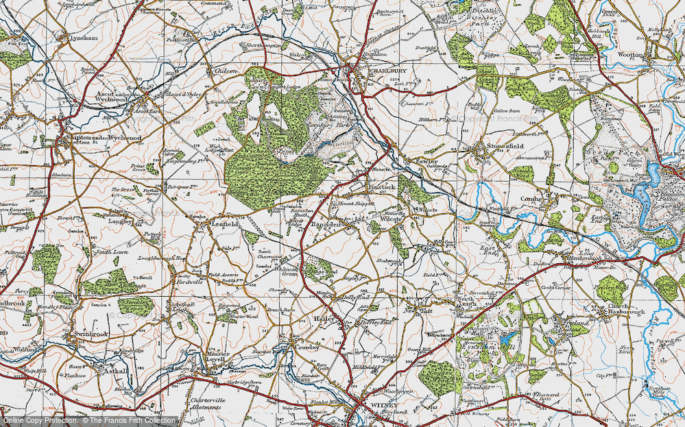 Old Map of Mount Skippett, 1919 in 1919