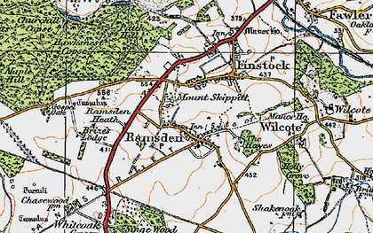 Old map of Mount Skippett in 1919