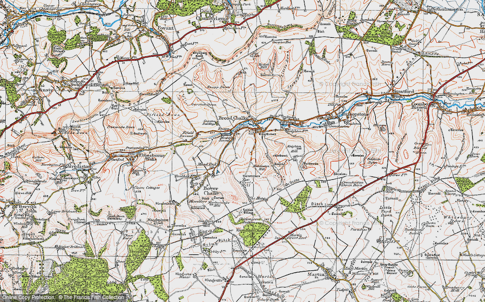 Old Map of Mount Sorrel, 1919 in 1919