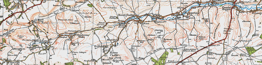 Old map of Mount Sorrel in 1919