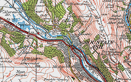 Old map of Mountain Ash in 1923