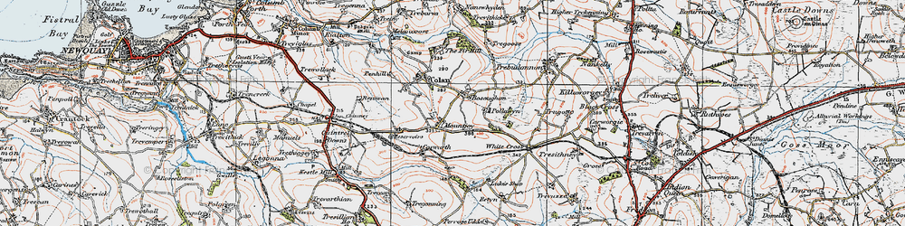 Old map of Mountjoy in 1919