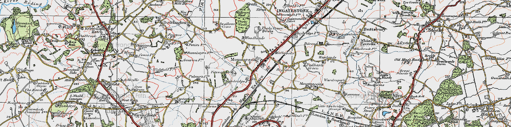 Old map of Begrums in 1920
