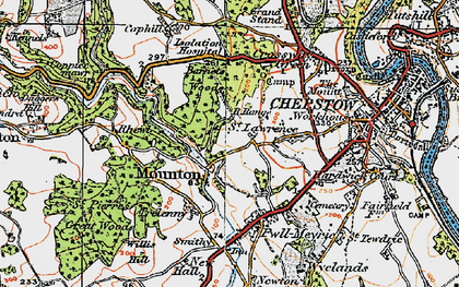 Old map of Mounton in 1919