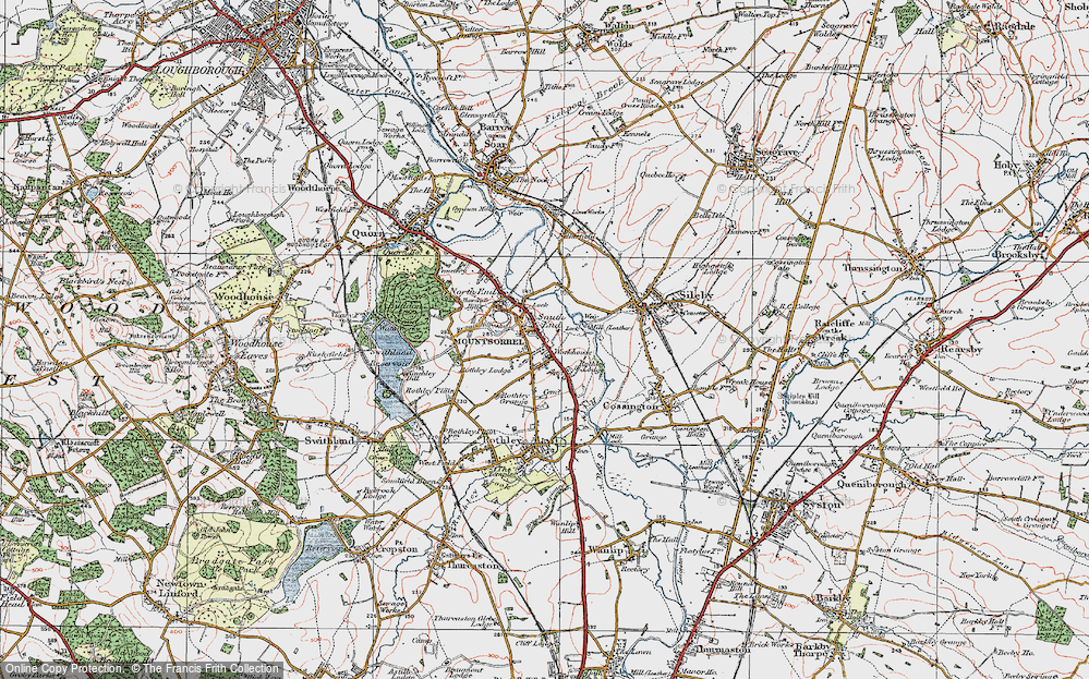 Old Map of Mountsorrel, 1921 in 1921