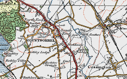 Old map of Mountsorrel in 1921