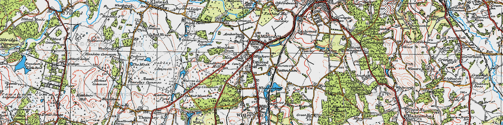 Old map of Rodborough Hill in 1920