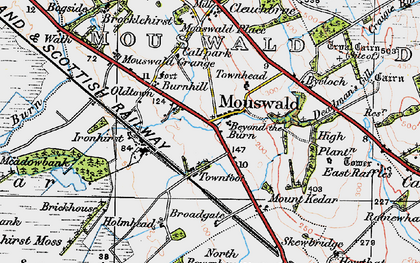 Old map of Beyond-the-Burn in 1925