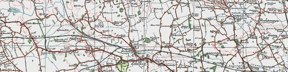Old map of Mowbreck in 1924