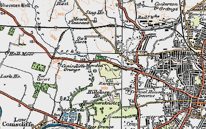 Old map of Mowden in 1925