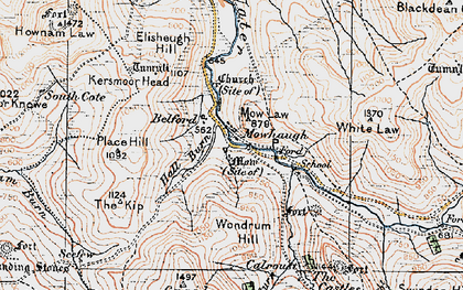 Old map of Mowhaugh in 1926