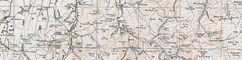 Old map of Belford in 1926