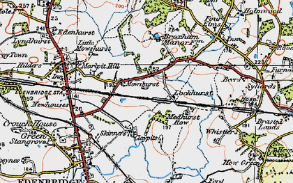 Old map of Mowshurst in 1920