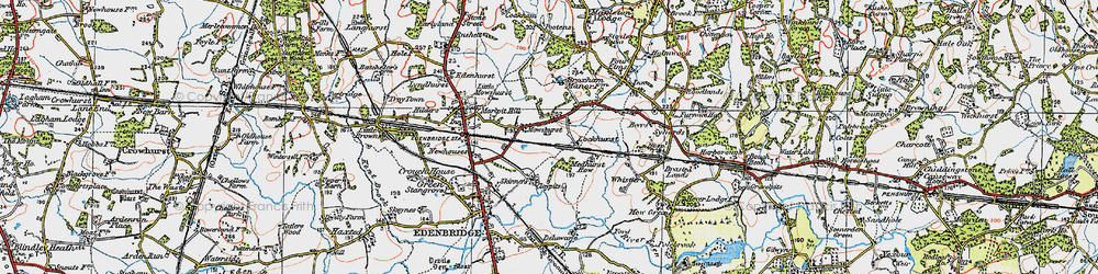 Old map of Mowshurst in 1920