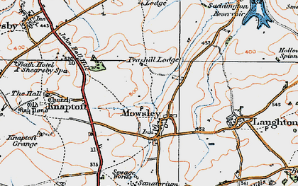 Old map of Mowsley in 1920