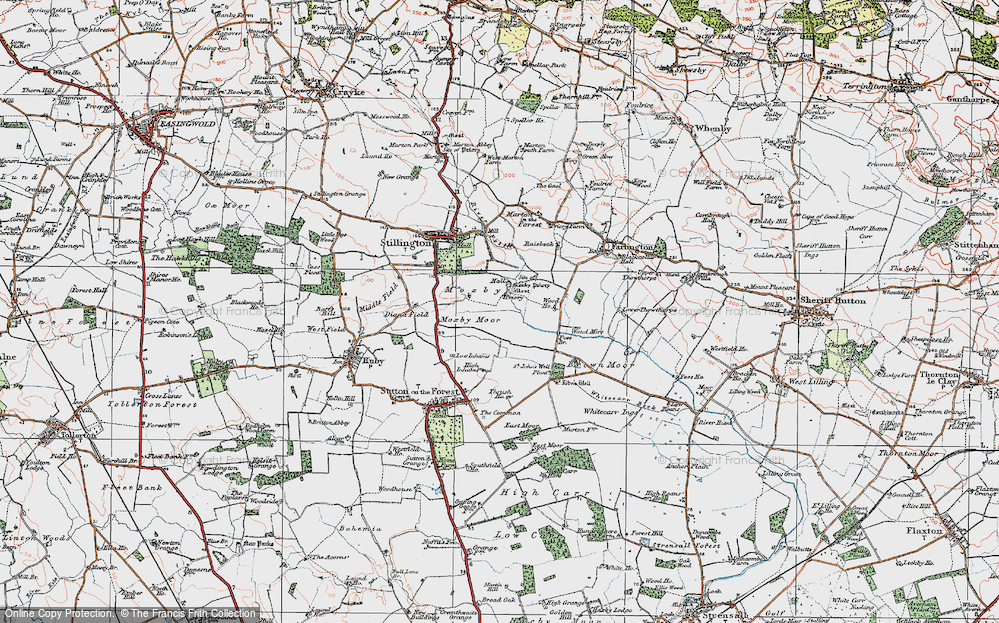 Old Map of Moxby, 1924 in 1924