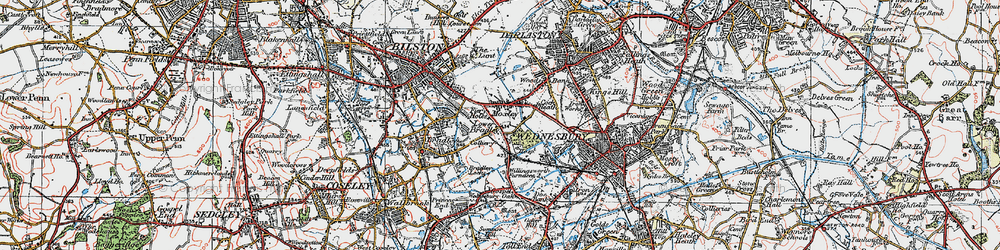 Old map of Moxley in 1921