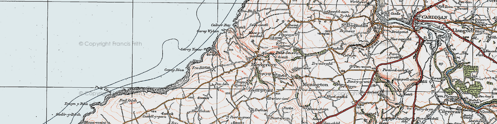 Old map of Tre-Prysg in 1923