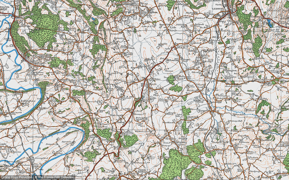 Old Map of Much Marcle, 1919 in 1919