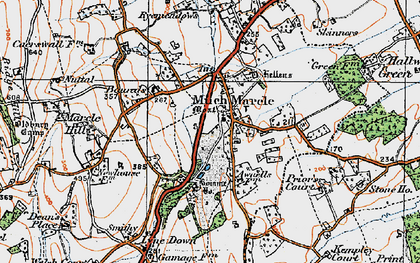 Old map of Much Marcle in 1919