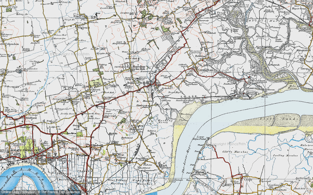 Old Map of Mucking, 1920 in 1920