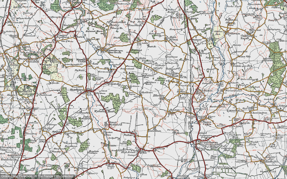 Old Map of Muckleton, 1921 in 1921