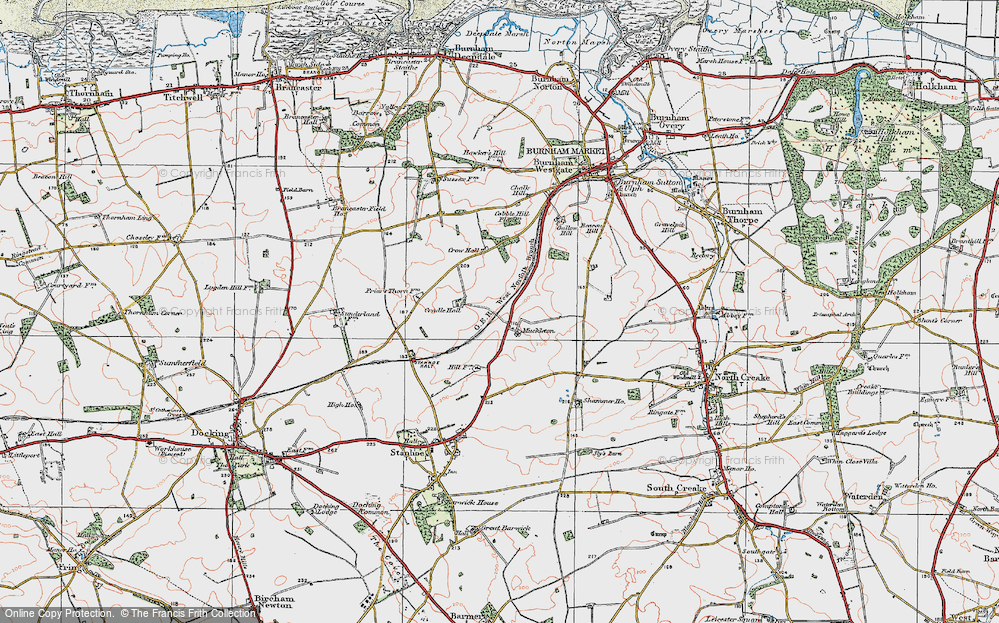 Old Map of Muckleton, 1921 in 1921