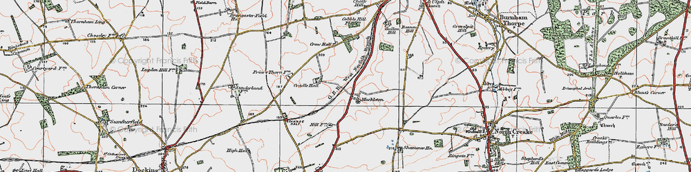 Old map of Muckleton in 1921
