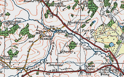 Old map of Muckley in 1921
