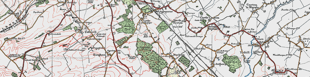 Old map of Legbourne Wood in 1923