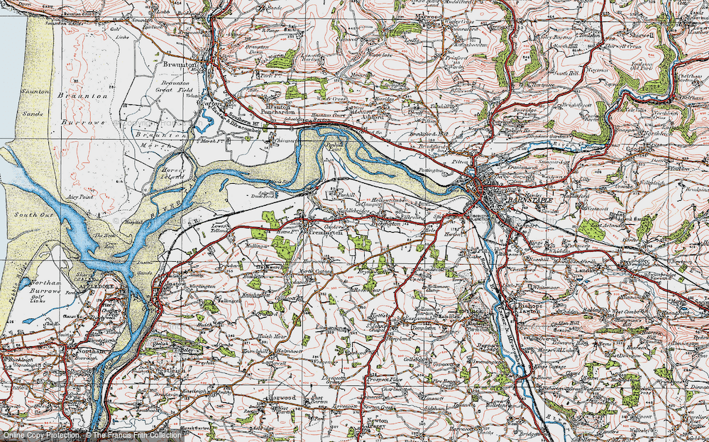 Old Map of Muddlebridge, 1919 in 1919