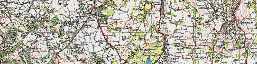 Old map of Mugswell in 1920