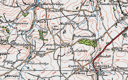 Old map of Mulberry in 1919