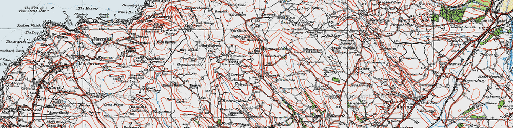Old map of Mulfra in 1919