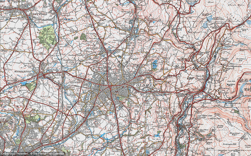 Old Map of Mumps, 1924 in 1924