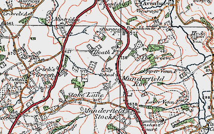 Old map of Avenbury Court in 1920