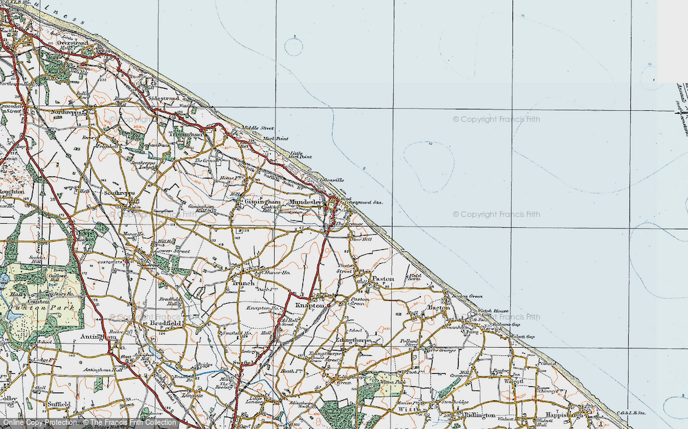 Old Map of Mundesley, 1922 in 1922
