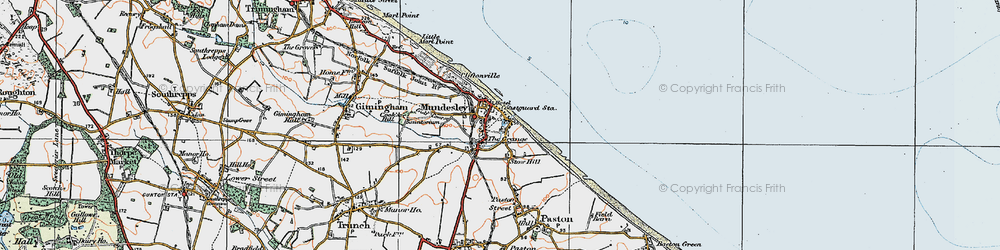 Old map of Mundesley in 1922