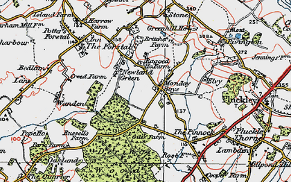 Old map of Mundy Bois in 1921