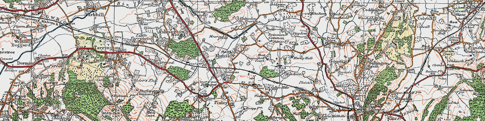 Old map of Munsley in 1920