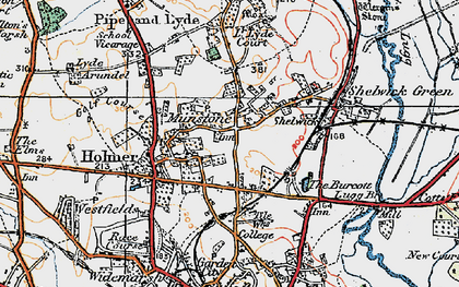 Old map of Munstone in 1920