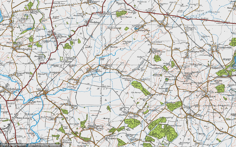 Old Map of Murcott, 1919 in 1919